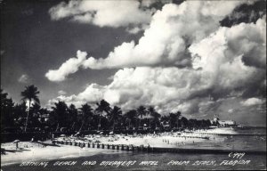 Palm Beach Florida FL Breakers Hotel and Beach Real Photo Vintage Postcard