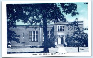 OZARK, AR Arkansas ~ Ozark HIGH SCHOOL  c1940s Franklin County Postcard