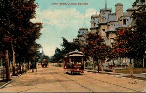 Canada Quebec Trolleys On Grand Allee 1918