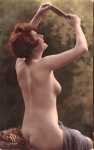 French Tinted Nude Postcard Unused some corner wear, light rounded corners