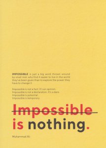 Muhammad Ali Boxer Nothing Is Impossible Quotation Postcard
