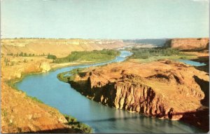 postcard Idaho - Snake River near Twin Falls Idaho - Union Oil 76 Tour the West