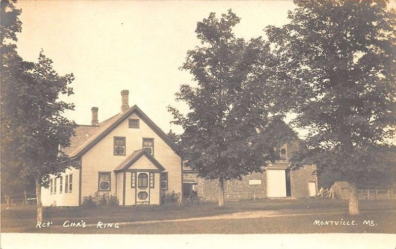 Montville ME Charles Ring Residence RPPC Postcard