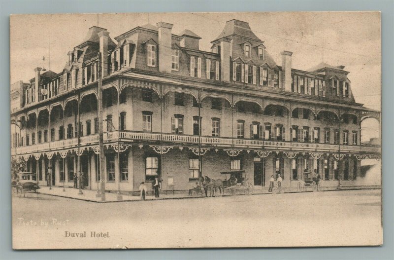 JACKSONVILLE FL DUVAL HOTEL ANTIQUE POSTCARD