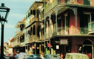 USA Saint Peter Street New Orleans Vintage Postcard 07.72