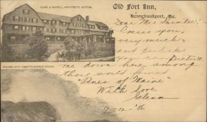Kennebunkport ME Old Fort Inn c1905 Postcard