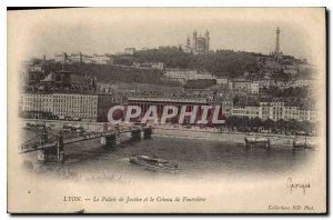 Postcard Old Lyon Courthouse and the Coteau de Fourviere