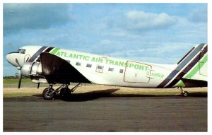 Atlantic Air Transport Douglas Dc 3 Airplane Postcard