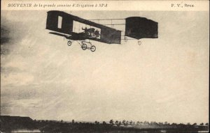 Pioneer Aviation Souvenir e la grande semaine d'Avigation a SPA c1910 Postcard