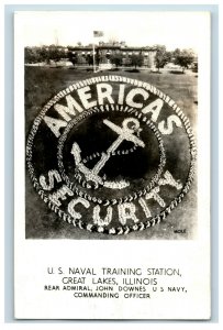 1930-40 RPPC U.S Naval Training Station, Great Lakes, IL Floral Postcards P2
