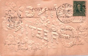 Loving Greetings Flowers Embossed BIN