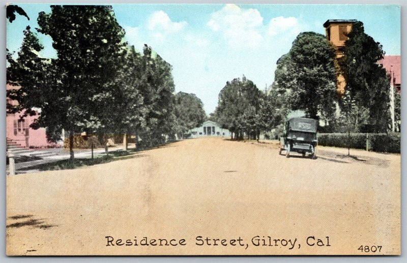 Vtg Gilroy California CA Residence Homes Street View 1910s Old Postcard