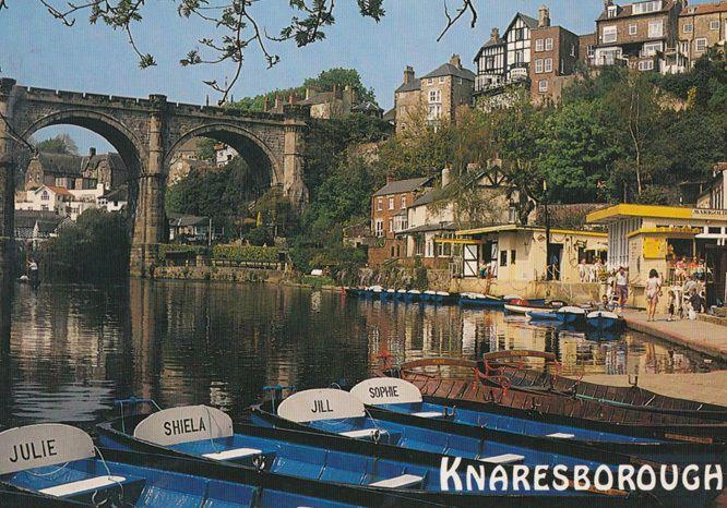 Knaresborough Yorkshire Boats Of A Girls Name Julie Shiela Jill Sophie Postcard