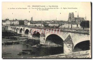 Old Postcard Orleans Vue Generale The Bridge And The Rue Royale