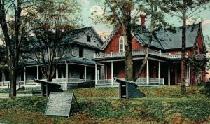 Circa 1900-07 Redoubt Cannons Sign Houses Fremont, Ohio Vintage Postcard P5