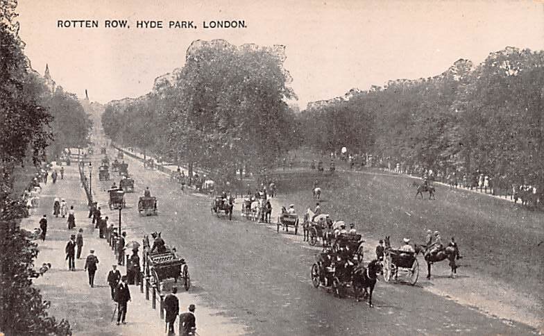 Rotten Row, Hyde Park London United Kingdom, Great Britain, England Writing o...