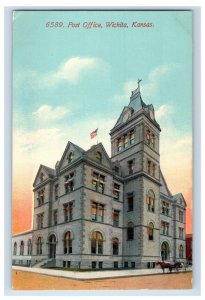 1900-10 Post Ofiice Wichita Kansas Vintage Postcard F28E