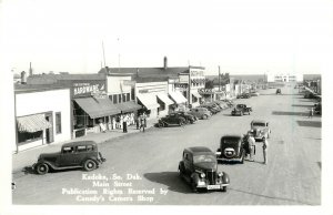 RPPC Postcard Main Street Kadoka South Dakota Labor Day Jamboree Dacotah Hotel