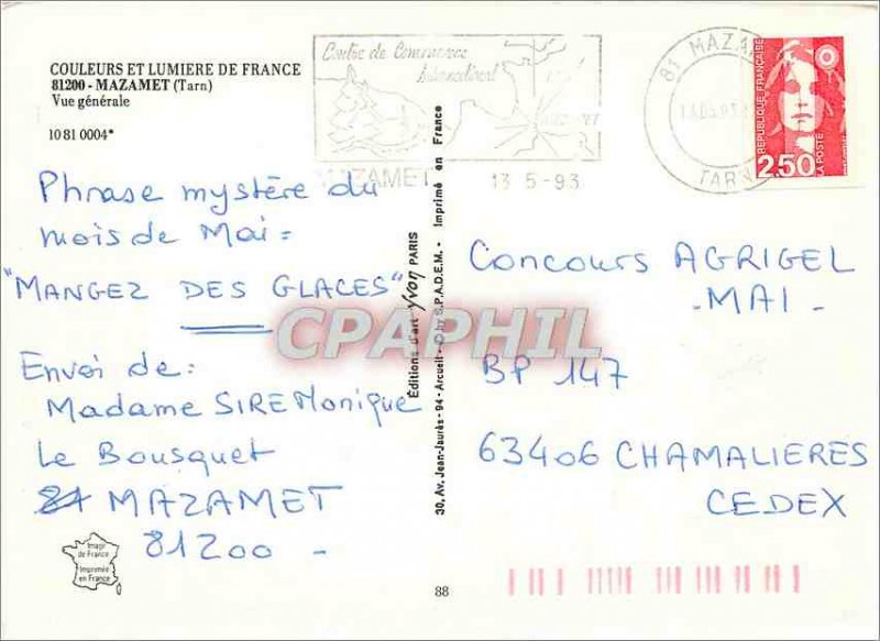 Postcard Modern Mazamet (Tarn) Colors and Light of France Vue Generale