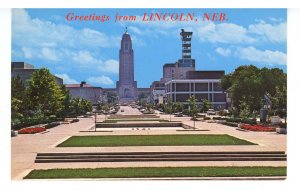 NE - Lincoln. State Capitol & Pedestrian Mall