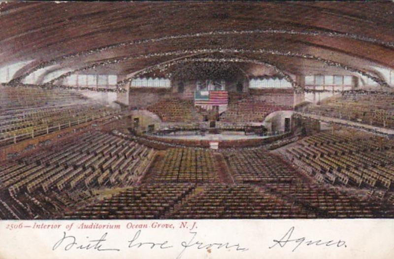 New Jersey Ocean Grove Auditorium Interior 1906