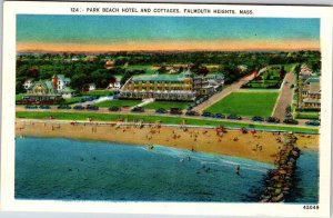 Postcard BEACH SCENE Falmouth Heights Massachusetts MA AK5862