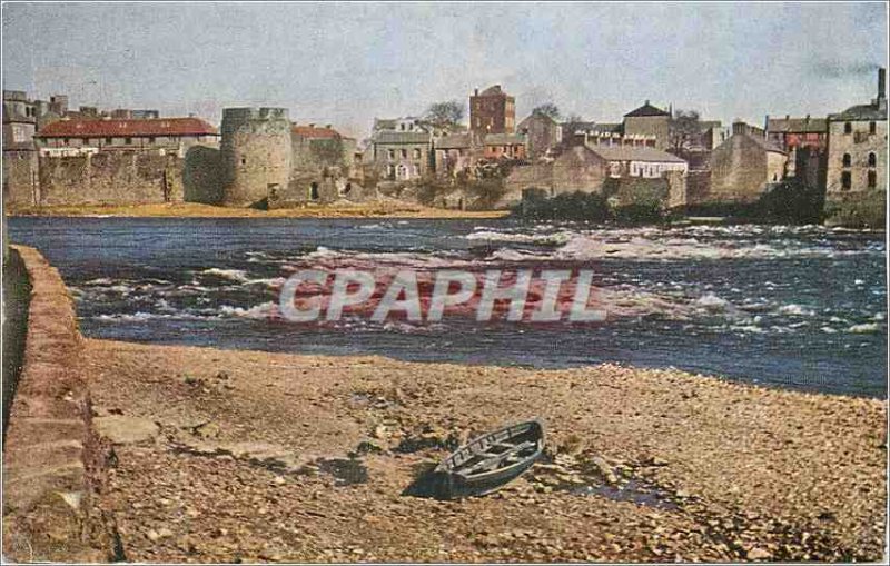 'Postcard Modern River Shannon and King John''s castle'