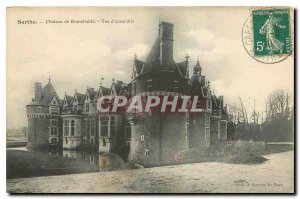 Old Postcard Sarthe Chateau de Bonnetable Overview