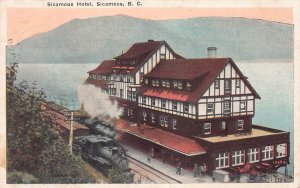 Sicamous Hotel, Sicamous, B.C., Canada, Postcard Used in 1924, C & V  R.P.O.
