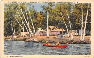 Fish Creek Saranac Lake, New York Postcard