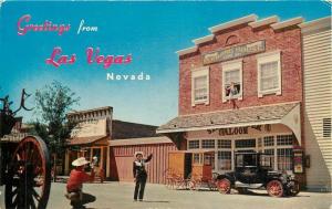 Auto Crocker Last Frontier Village 1950s Las Vegas Nevada Hotel postcard 9214