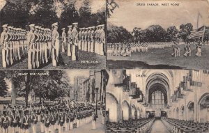 West Point New York Various West Point Military Academy Scenes Vintage PC U7382