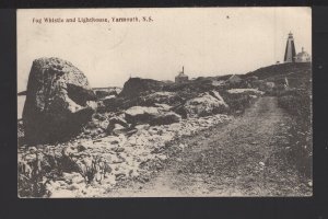 Nova Scotia YARMOUTH Fog Whistle and Lighthouse pm1906 ~ DB