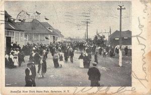 Syracuse New York State Fair Scene Ferris Wheel Antique Postcard (J18706)