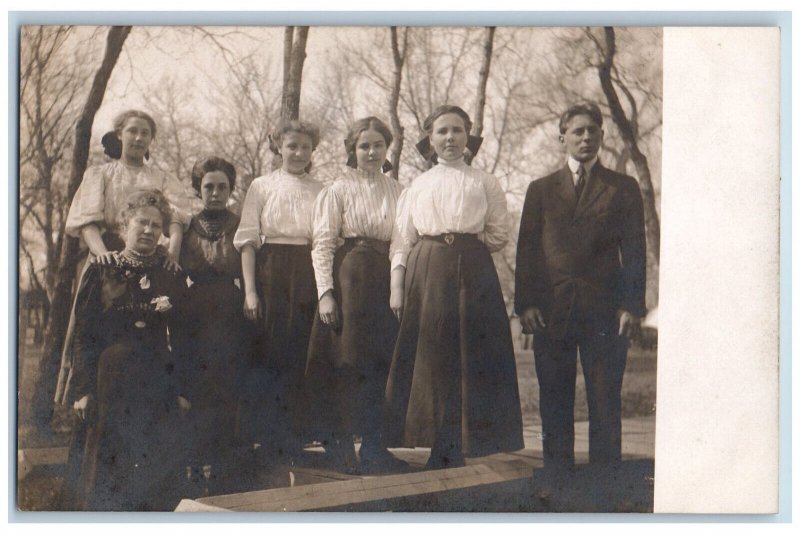 Buffalo North Dakota ND Postcard Family Portrait c1910 RPPC Photo Unposted