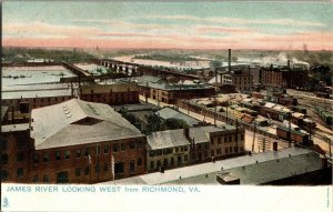 Tucks 2081 James River Looking West Richmond VA UDB Vintage Postcard J61