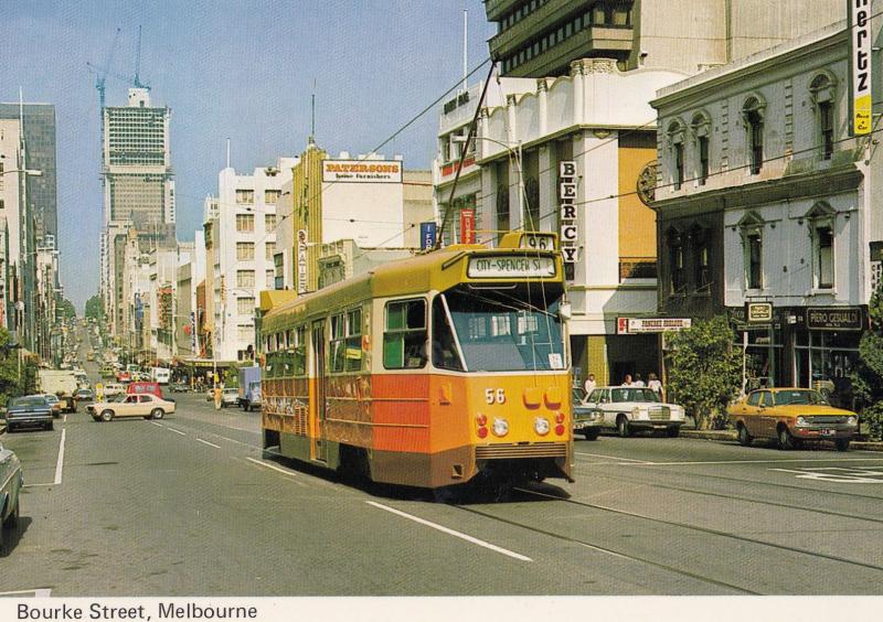 Bourke Street Melbourne Australia Postcard