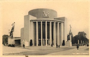 International Exhibition Postcard Bruxelles 1935 England pavilion White Robinson