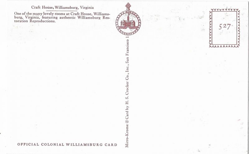 Craft House Williamsburg Virginia Authentic Reproduction Furniture