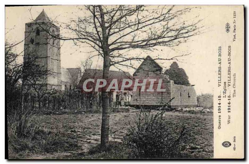 Postcard Old Army Villers au Bois The church