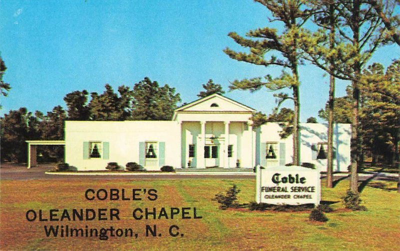 Wilmington NC Coble's Oleander Chapel Funeral Home 2.25 x 3.5  Business Card