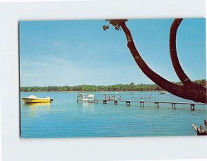 Postcard East Shore, Bass Lake, Knox, Indiana