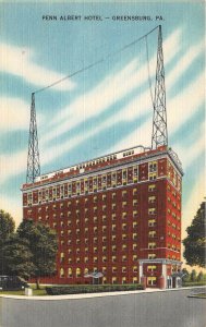 Greensburg Pennsylvania 1940s Postcard Penn Albert Hotel