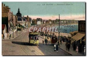 Old Postcard Le Havre Boulevard Albert 1er
