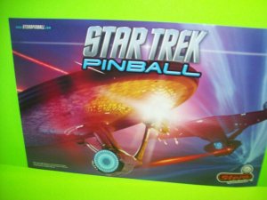 Star Trek Pinball POSTER 2013 Original Double Sided Wall Artwork Space Age