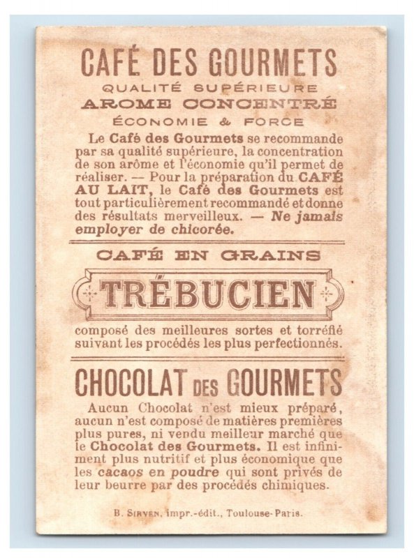 1880s-90s Trébucien Gourmet Chocolate Tourangelle F159