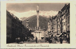 Austria Innsbruck Maria Theresienstrasse Vintage Postcard C143