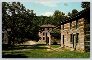 Mitchell Indiana~Spring Mill State Park~Pioneer Village Scene~Tavern~Vintage PC