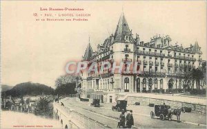 Old Postcard Pau The Hotel Gassion and the Pyrenees Boulevard