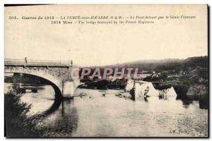 Old Postcard Militaria La Ferte sous Jouarre The bridge destroyed by the Fren...